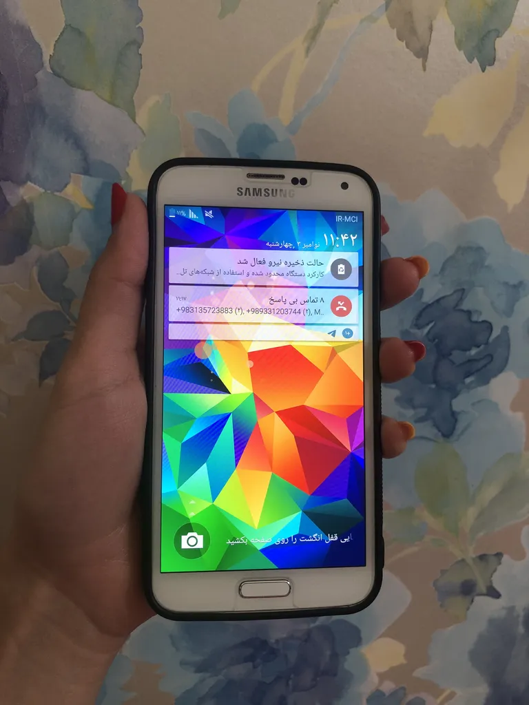 محافظ صفحه نمایش شیشه ای 9H یونیفا مدل permium تمپرد مناسب برای Samsung Galaxy S5