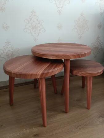 میز عسلی میز مارکت مدل آماندا مجموعه 3 عددی