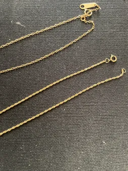 زنجیر طلا 18 عیار زنانه طلای مستجابی مدل طنابی کد Z45