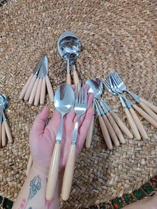 تجریه خرید سرویس قاشق و چنگال 12 پارچه مدل دسته چوبی