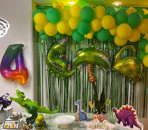 تجریه خرید بادکنک فویلی لاکی بالونز مدل دایناسور کلاه دار طرح Happy Birthday کد 1218