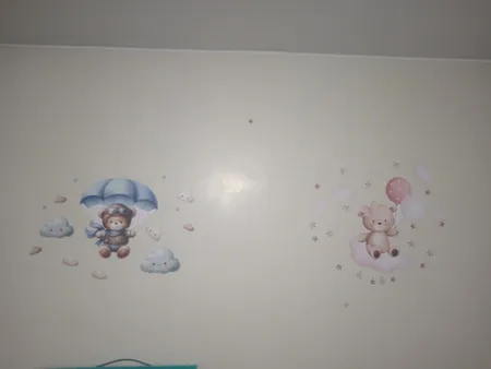 استیکر دیواری کودک راتیانا مدل girly bear بسته 16 عددی