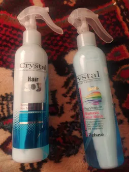 ماسک مو دو فاز آبی روزانه کریستال مدل Hydrolyzed Keratin حجم 250 میلی لیتر