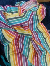 تجریه خرید حوله پالتویی نساجی هنر یزد مدل rainbow سایز 135