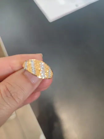 انگشتر طلا 18 عیار زنانه طلای مستجابی مدل آوا کد 670566