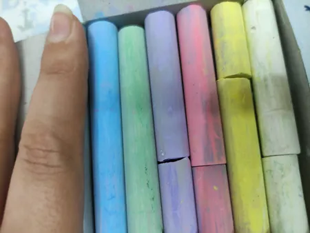 گچ رنگی مارلو مدل رنگینک بسته 12 عددی