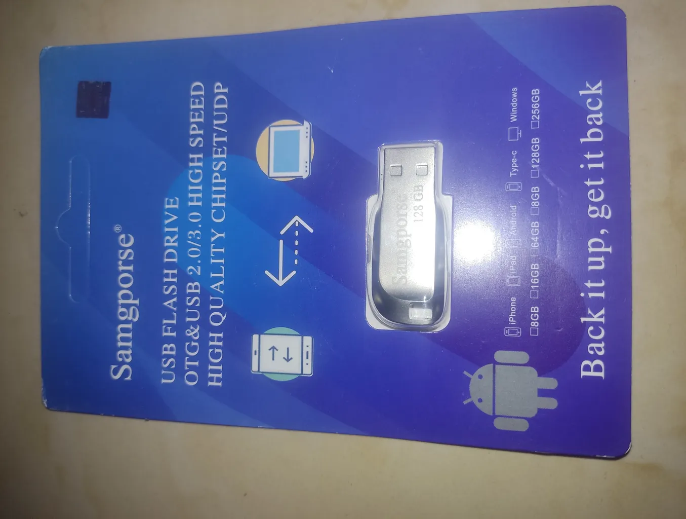 فلش مموری سمگپرس مدل UDP ظرفیت 128 گیگابایت با رابط USB 3.0