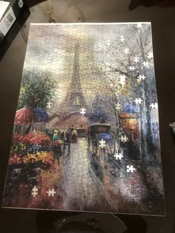 پازل 1000 تکه رونیز مدل بازار گل پاریس کد 7735