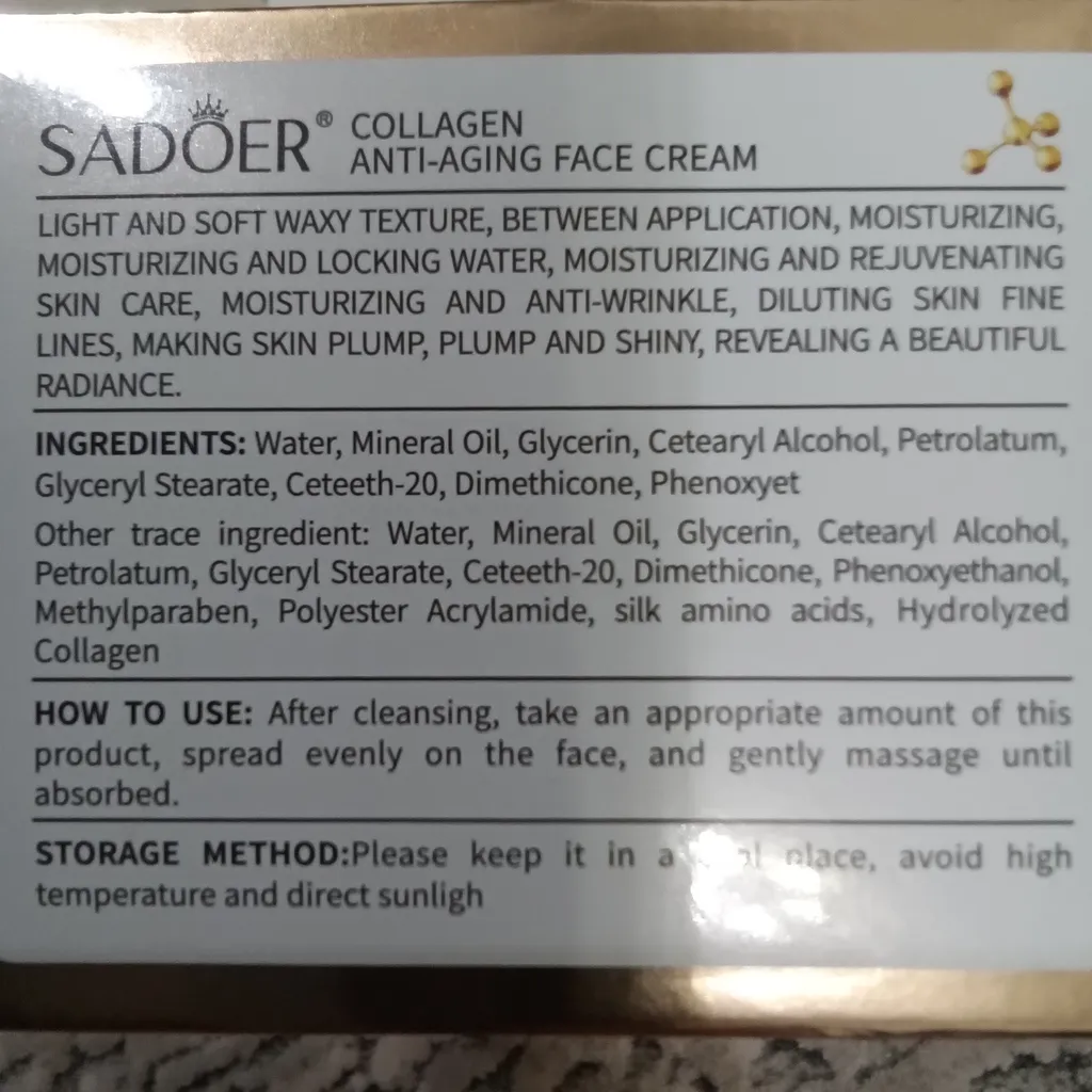 کرم مرطوب کننده صورت سادور مدل کلاژن وزن 100 گرم