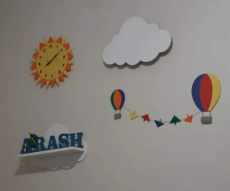 شلف دیواری اتاق کودک مدل ابر