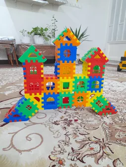 بازی ساختنی بلوک های خانه سازی 72 تکه