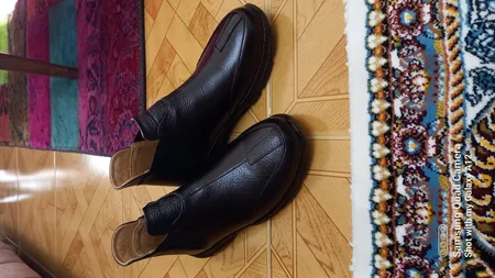 نیم بوت زنانه مدل چرم طبیعی کد 0056 رنگ مشکی