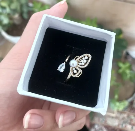 انگشتر زنانه مدل پروانه کد 00714