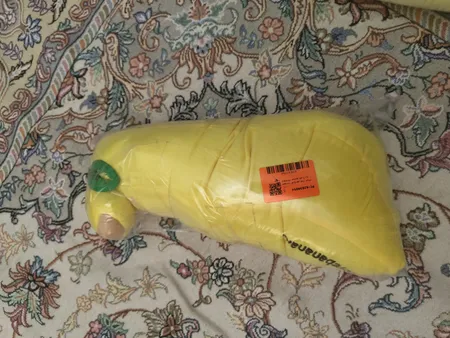 عروسک طرح موز مدل خندان ارتفاع 70 سانتی متر