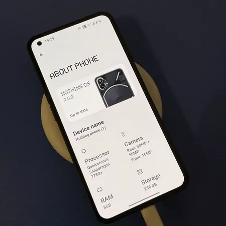 گوشی موبایل ناتینگ مدل Phone 1 دو سیم کارت ظرفیت 256 گیگابایت و رم 8 گیگابایت