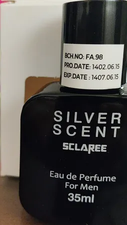 عطر جیبی مردانه اسکلاره مدل Silver Scent با رایحه گرم و تند حجم 35 میلی لیتر