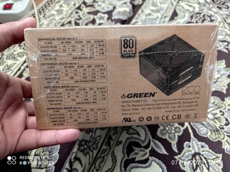 منبع تغذیه کامپیوتر گرین مدل GP450A-ECO Rev3.1