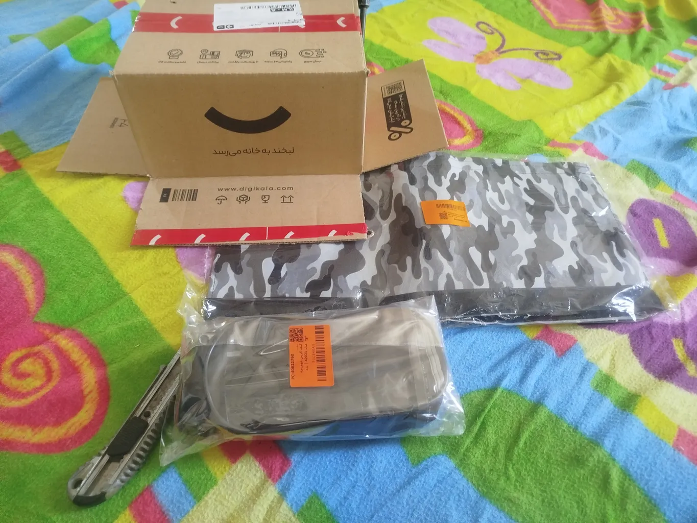 کاور تنه دوچرخه مدل پلنگی مجموعه 5 عددی