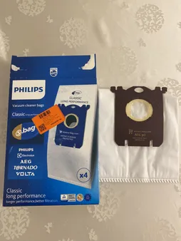 کیسه جاروبرقی اس بگ مدل FC8021/03 مناسب برای جاروبرقی فیلیپس الکترولوکس و آاگ بسته 4 عددی