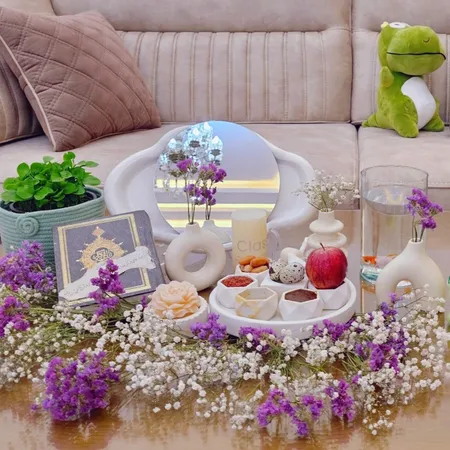 مجموعه ظروف هفت سین 10 پارچه کد 1401 طرح ابروبادی