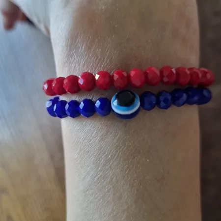 دستبند مدل کریستال چشم نظر کد ZA-CHC01