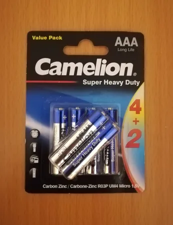 باتری نیم قلمی کملیون مدل Super Heavy Duty بسته 6 عددی