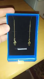 گوشواره طلا 18 عیار ماهک مدل ME0562 طرح نت سل موسیقی