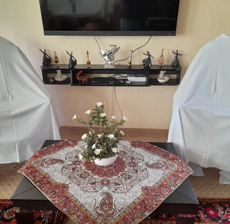 رومیزی ترمه نگین خاتم یزد طرح افشاری کد LMZR