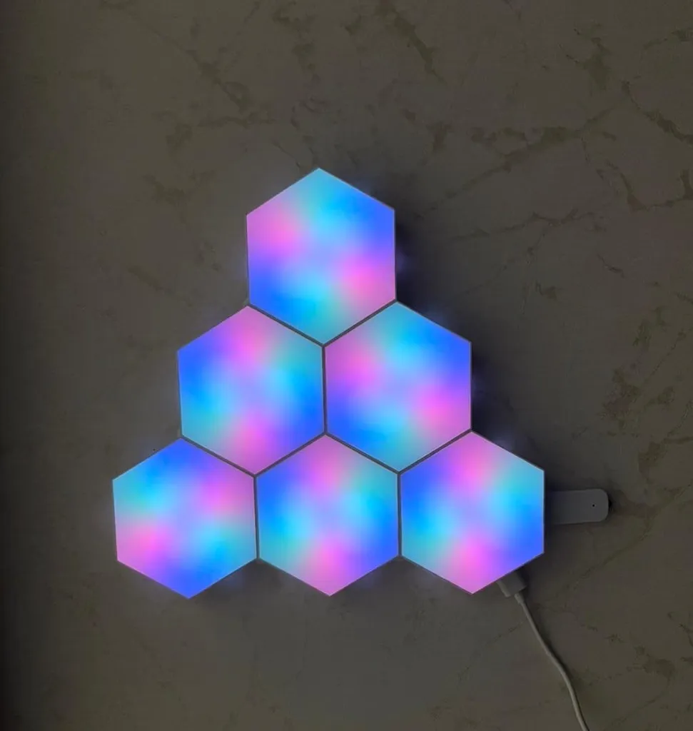 چراغ تزئینی مدل بلوتوثی طرح RGB بسته 6 عددی