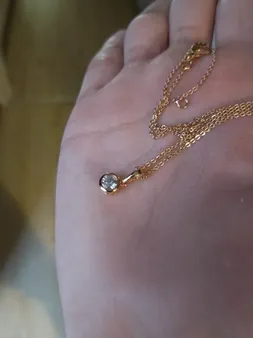 گردنبند زنانه ژوپینگ مدل تک نگین کد GM