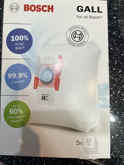 پاکت جاروبرقی بوش مدل G ALL بسته 5 عددی مناسب برای جاروبرقی های بوش تایپ G