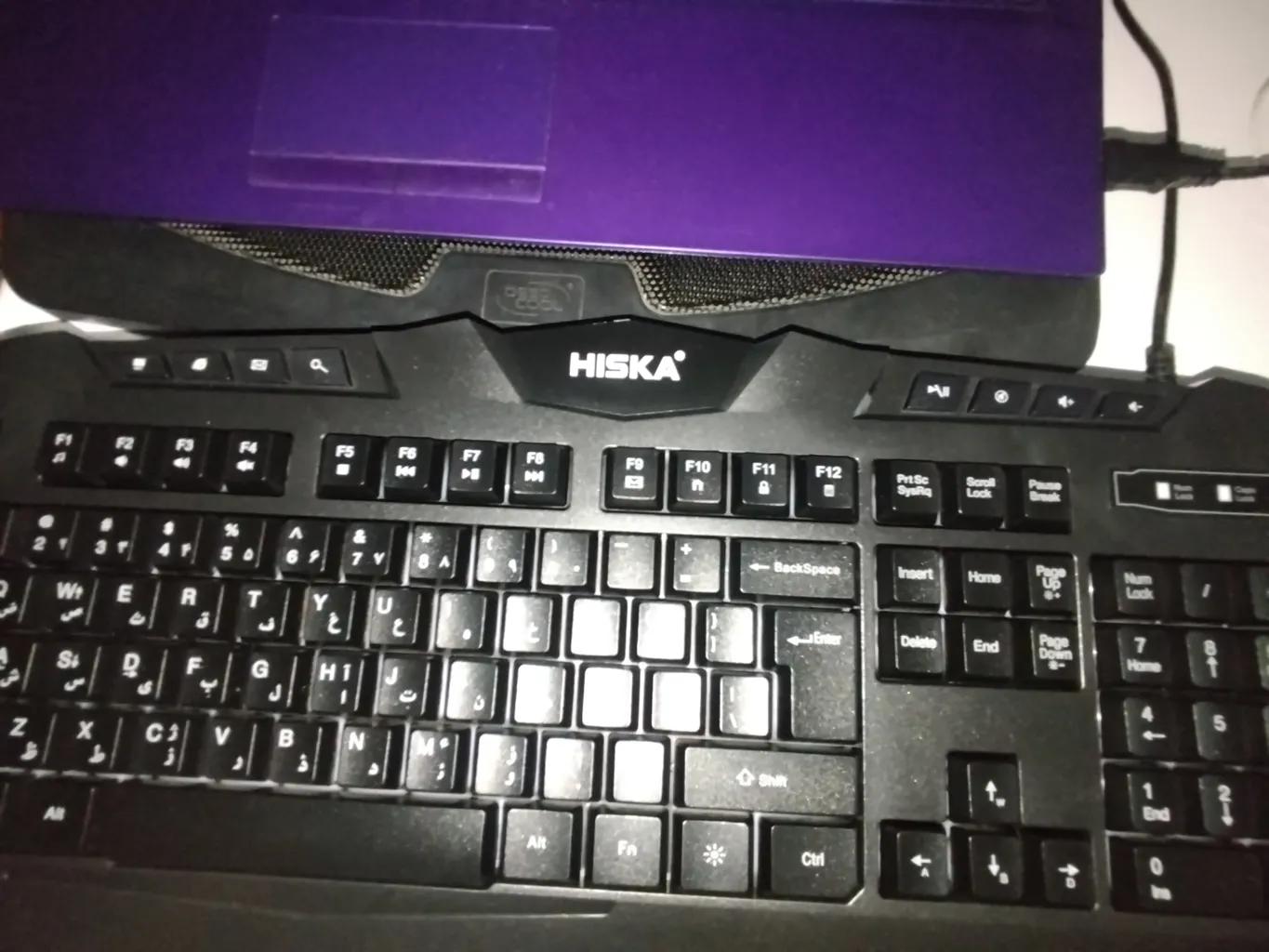 کیبورد گیمینگ هیسکا مدل HX-KEG400 RGB، سوییچ ممبران، Full-Size نورپردازی RGB