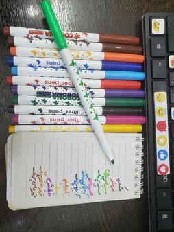 ماژیک رنگ آمیزی 12 رنگ کرونا مدل WATER COLOR PEN کد WH6996-12P