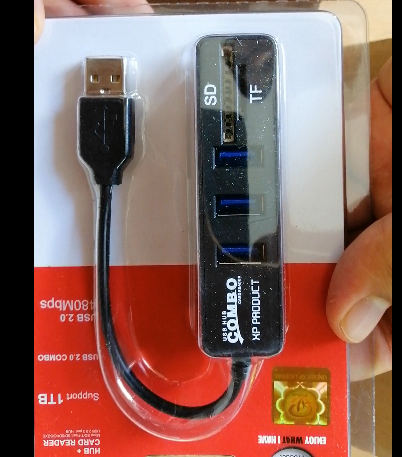 هاب USB 2.0 سه پورت وکارت خوان ایکس پی مدل hc834