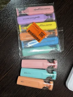 ماژیک علامت گذار مدل طرح پاستلی مجموعه 6 عددی