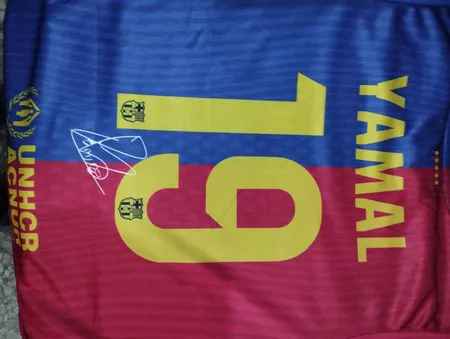 ست 5 تکه لباس ورزشی پسرانه مدل بارسلونا یامال کد 2025