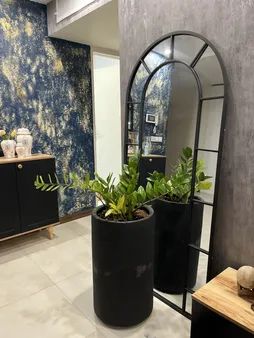 آینه مدل گنبدی فلزی طرح پنجره نیمه مشبک کد 180