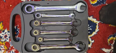 آچار یک سر تخت یک سر جغجغه ای جاب مدل J-10007 مجموعه 7 عددی