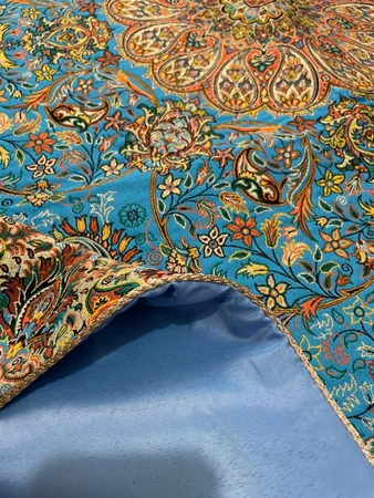 رومیزی ترمه نگین خاتم یزد طرح افشاری کد AB