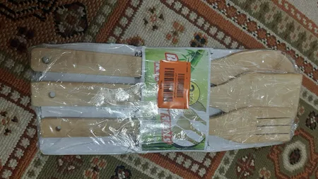 کفگیر چوبی کد AR92 مجموعه 3 عددی