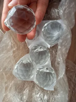 کریستال لوستر مدل گوی شماره چهل بسته 5 عددی