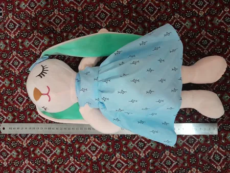عروسک طرح خرگوش آنجل مدل لباس دار ارتفاع 45 سانتی متر
