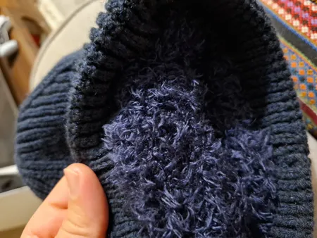 کلاه بافتنی سام مدل داخل خز لبه برگرد کد 202