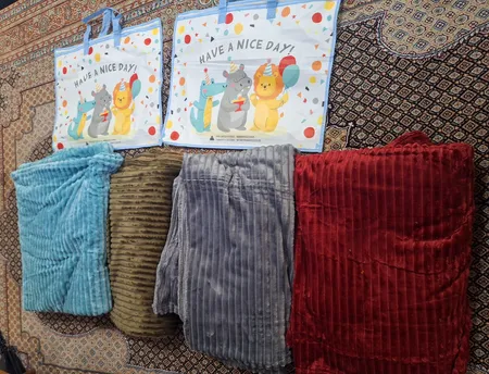 پتو مسافرتی  طرح پلیسه کد P08 سایز 240×200 سانتی متر