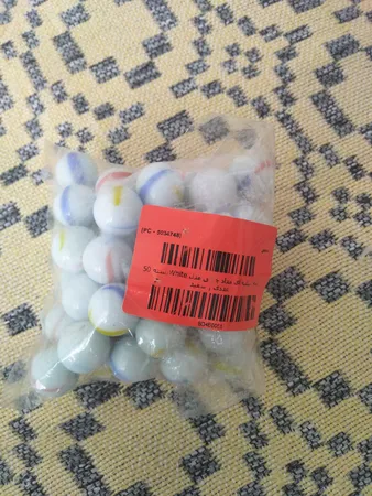 تیله شیشه ای مداد چوبی مدل Whiteبسته 50 عددی