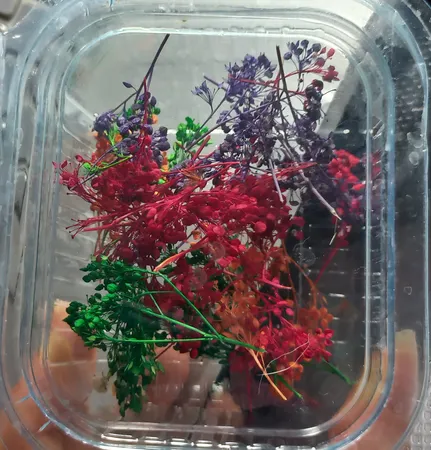 گل خشک مدل رزین اپوکسی مینیاتوری مجموعه 4 عددی