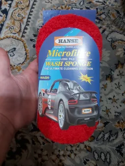 اسفنج شستشوی خودرو هانسه طرح مخملی مدل نانو