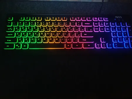 کیبورد گیمینگ تسکو مدل TK 8031، سوییچ ممبران، Full-Size، نورپردازی RGB