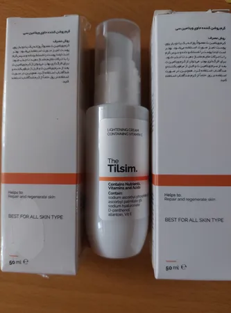 کرم روشن کننده دست و صورت تیلسیم مدل ویتامین C مناسب برای انواع پوست حجم 50 میلی‌لیتر