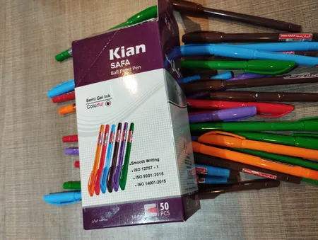 خودکار رنگی کیان قطر نوشتاری 1 میلی متر بسته 50 عددی